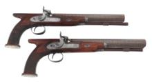 LONDON WATERHOUSE DUELING PISTOL PAIR