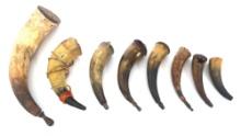 19th - 20th CENTURY AMERICAN POWDER HORNS