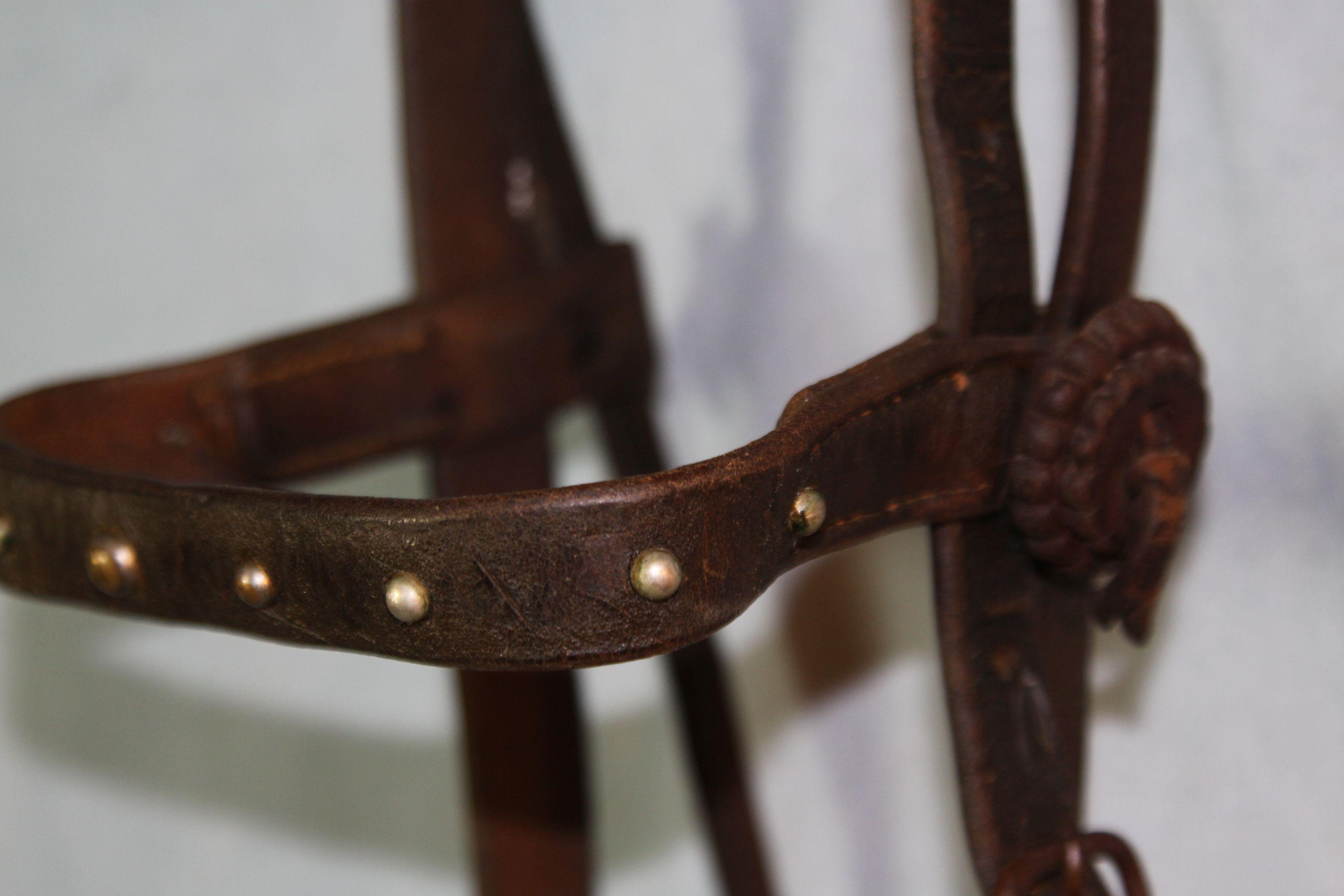 Al Furstnow bridle w/bit and unmarked basket stamped headstall