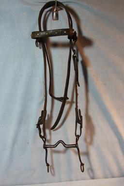 Al Furstnow bridle w/bit and unmarked basket stamped headstall
