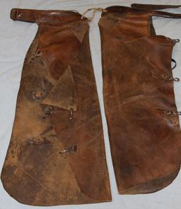 H. H. Heiser chaps, silver conchos