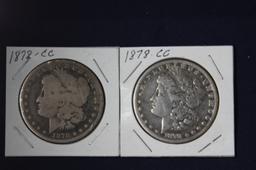 2 Morgan dollars: 1878 CC