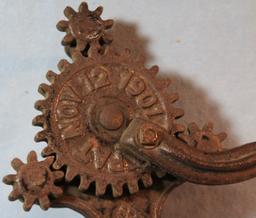 1901 rope braiding machine, cast iron and wood