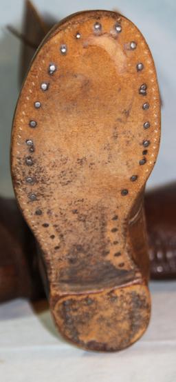 High top Cavalry lace-up boots and Cavalry stirrups