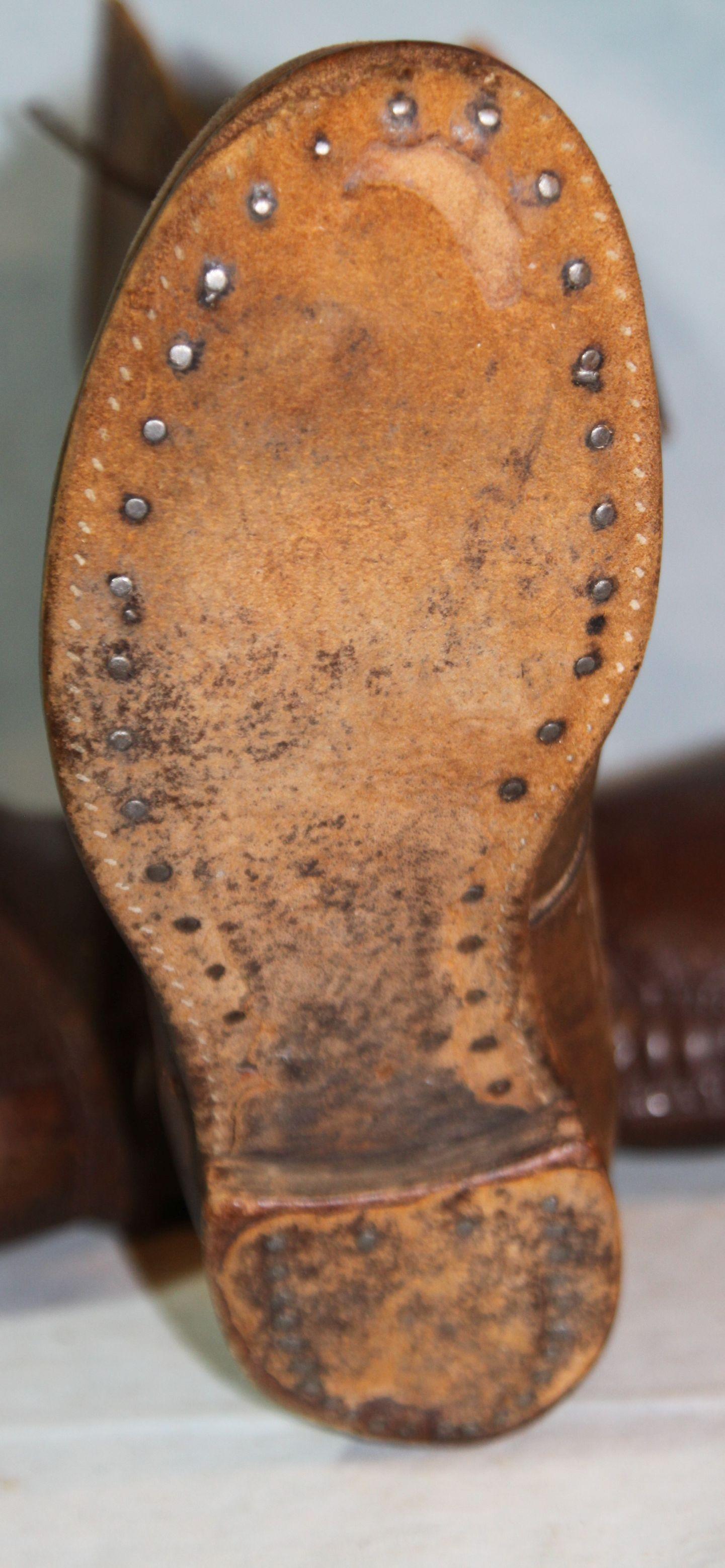 High top Cavalry lace-up boots and Cavalry stirrups