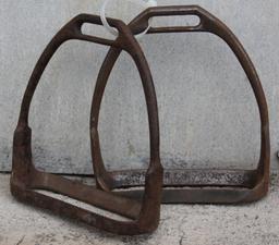 High top Cavalry lace-up boots and Cavalry stirrups