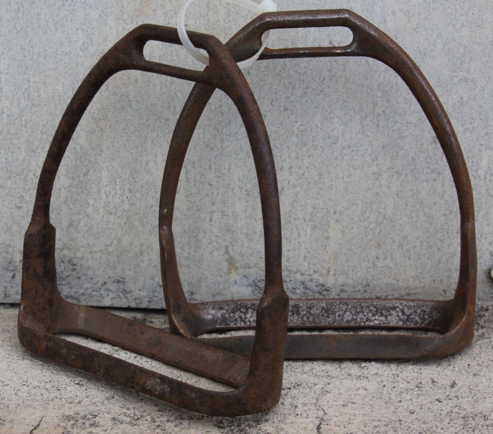 High top Cavalry lace-up boots and Cavalry stirrups