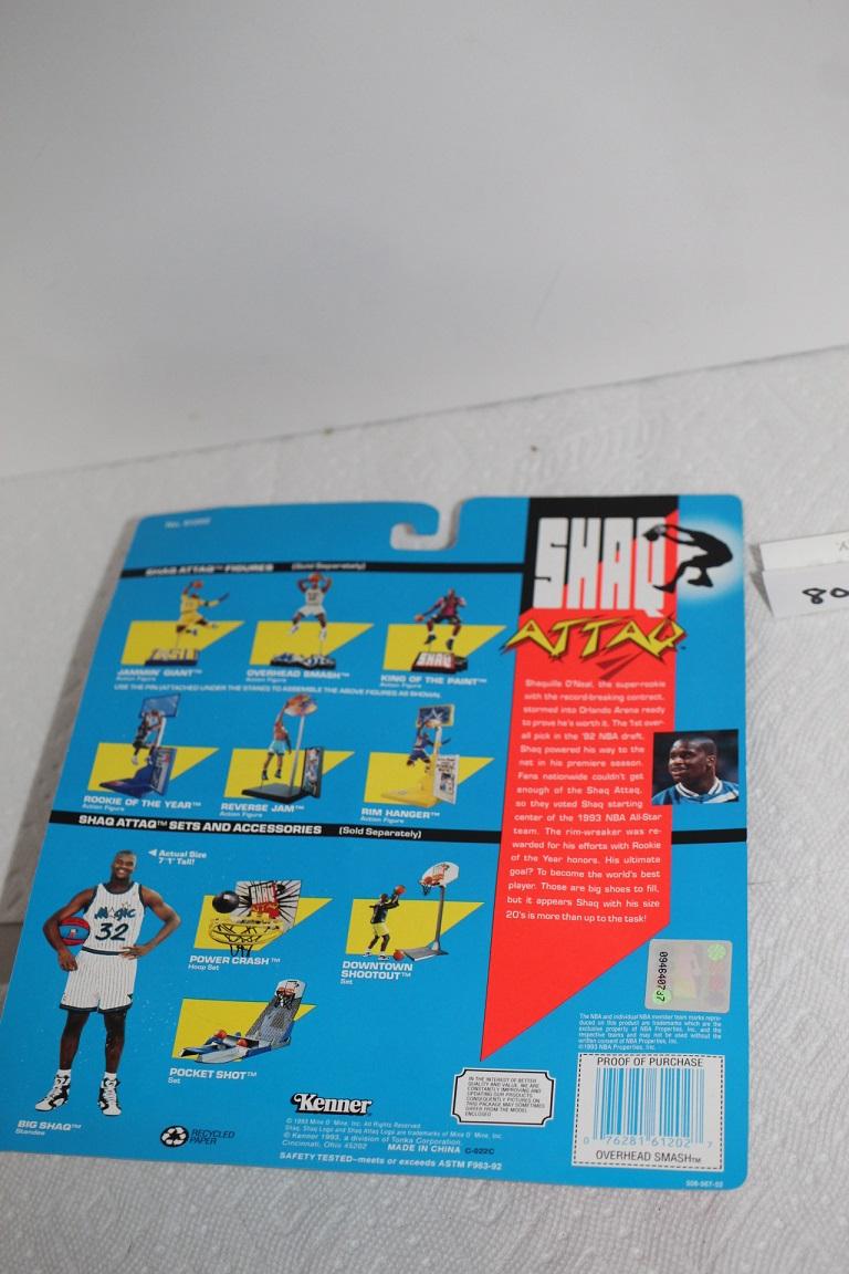 Shaquille O'Neal  Action Figure, #61202, Shaq Attaq, Magic, Overhead Smash