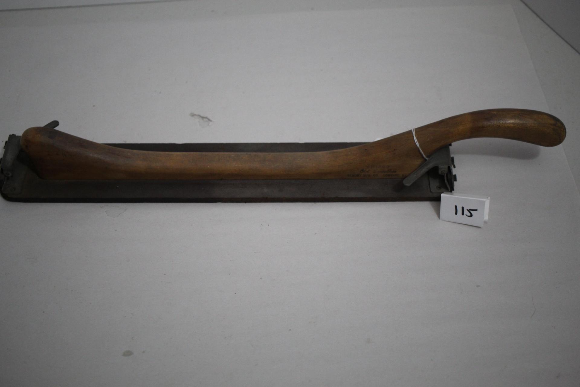 Old Smoothie Speed File Hand Sander, #H1422, Metal & Wood, Remont Mfg. Co., 20" incl. handle