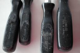 Assorted Snap On Screw Drivers & Ruler Gauge