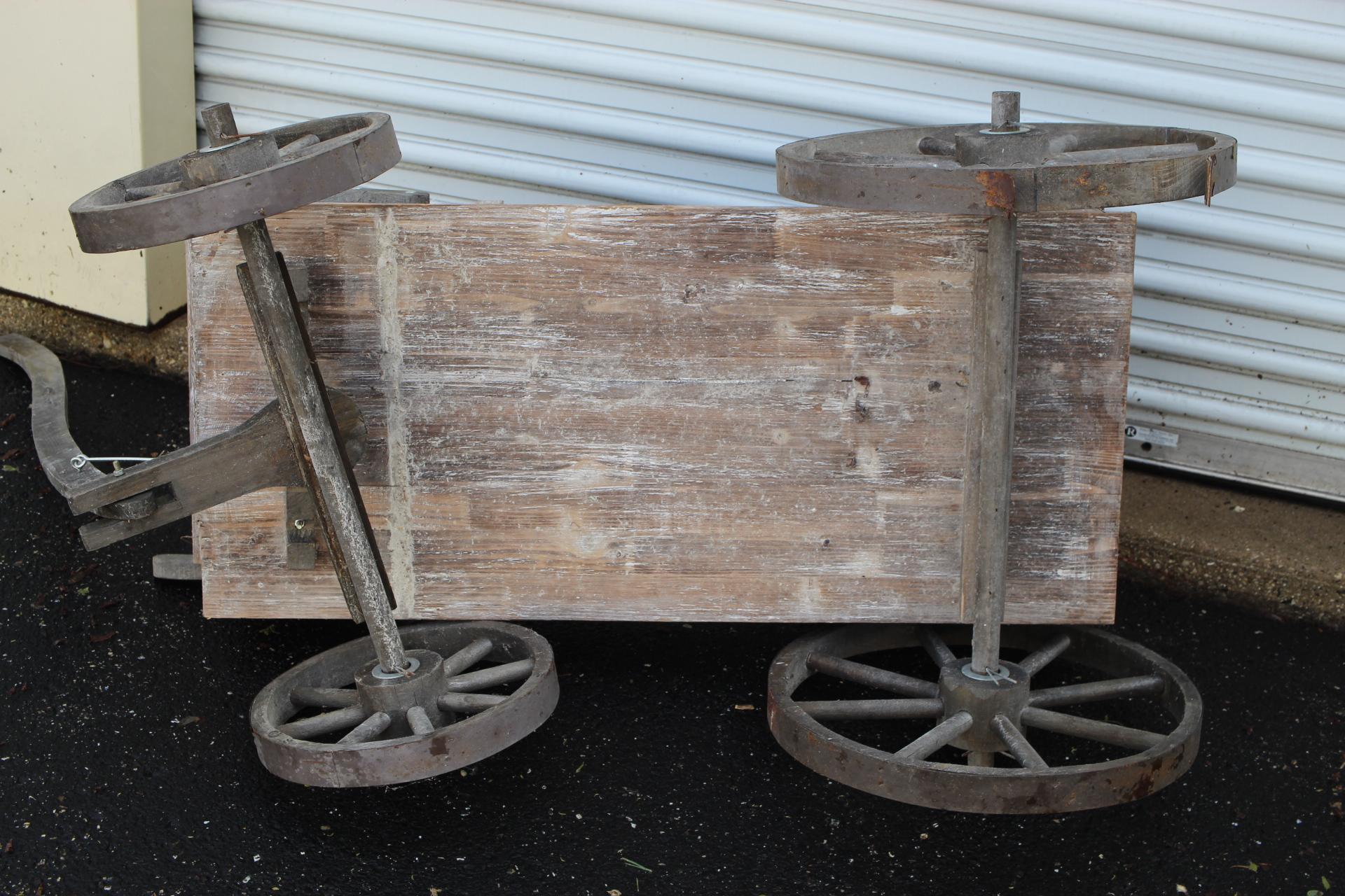 Wooden Cart, 44" x 23 1/2"W Cart Only, LOCAL PICK UP ONLY