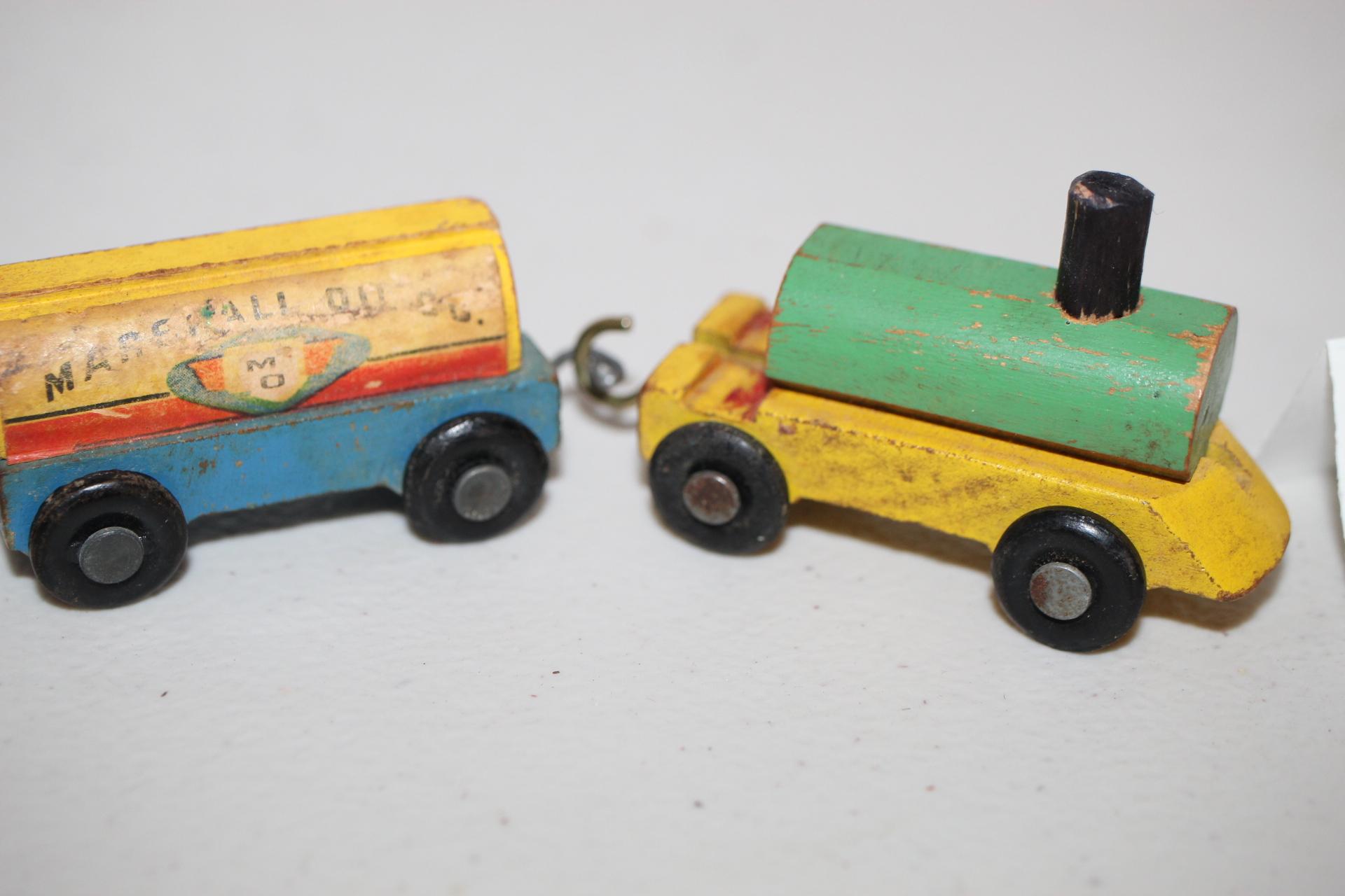 Vintage Wooden Train, Each 2 1/4" x 1 1/4"