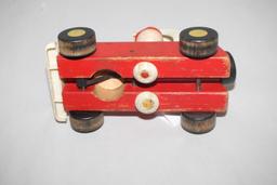 Vintage Fisher Price Toy Sports Car, #674, Wood, Metal, Plastic, 6"L