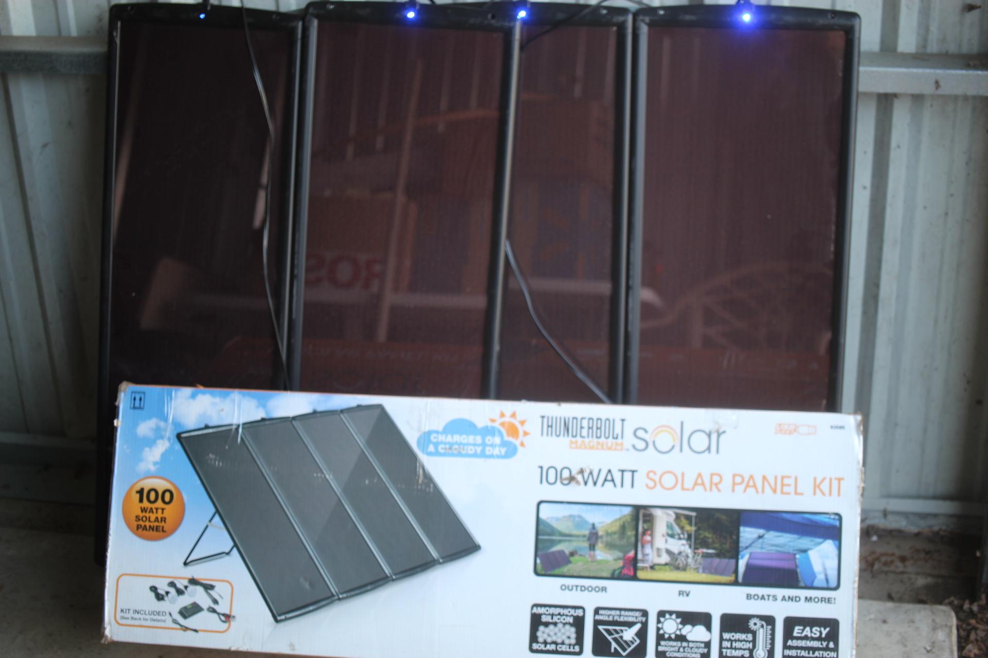 Solar Panel Kit, 100 Watt, Thunder Bolt Magnum, #63585, Please See Pictures For Dimensions