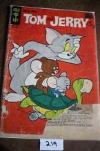 Tom And Jerry Comic Book, 15 Cents, 10058-912, Dec., Gold Key, Cover has writing and tear