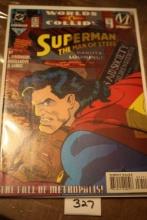 Superman The Man Of Steel Comic Book, The Fall Of Metropolis, Worlds Collide, #35