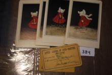 January - December Post Cards, Replica Of The Antique Sunbonnet Original