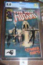 Graded The New Mutants Comic Book, Slumber Party, A Deadly Double Sized Issue