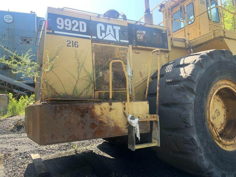 1996 CATERPILLAR 992D WHEEL LOADER, ARTICULATING, 4WD, 14 YARD LOADER BUCKET WITH TEETH, 45/65R45