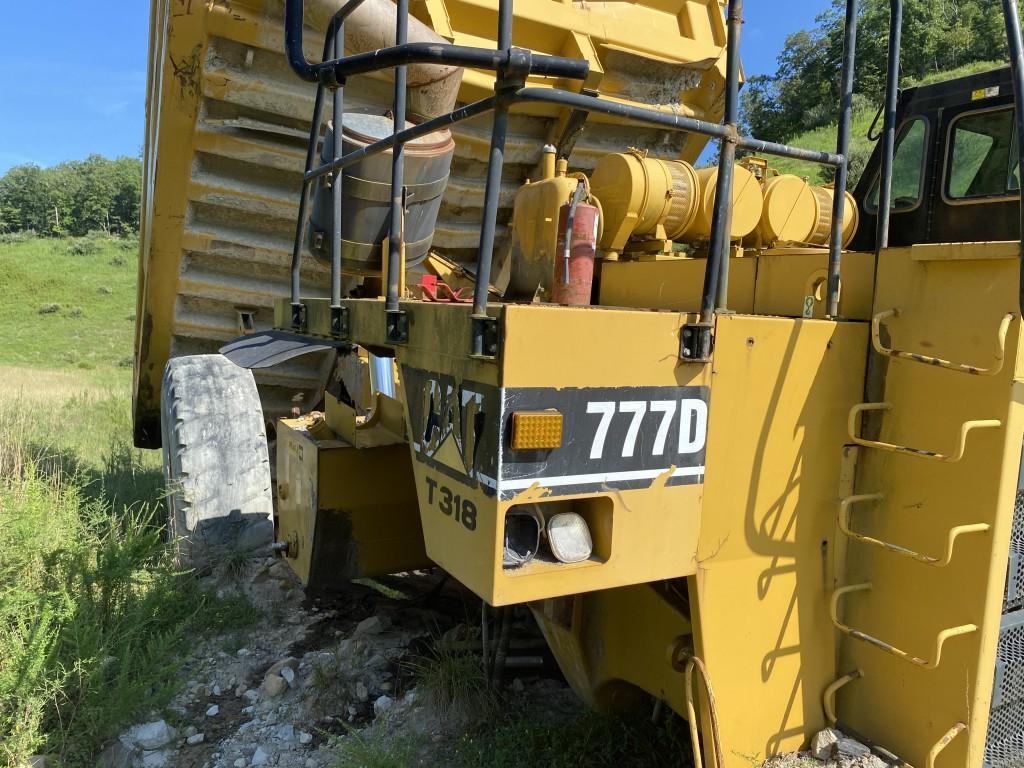 CATERPILLAR 777D ROCK TRUCK, RIGID FRAME, S/N: 00777DAAGC01816, HOURS N/A, MISSING FRONT AXLE,