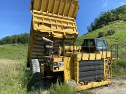 CATERPILLAR 777D ROCK TRUCK, RIGID FRAME, S/N: 00777DAAGC01816, HOURS N/A, MISSING FRONT AXLE,