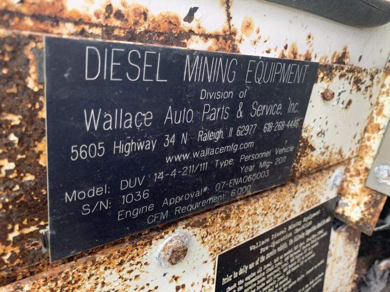 2011 WALLACE MINING EQUIPMENT DUV-14-4-211 DIESEL PERSONNEL CARRIER, 1036 LOCATION: ALMA