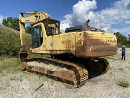 2001 KOMATSU PC400LC-6LM HYDRAULIC EXCAVATOR, ENCLOSED CAB, S/N: A85347, APPROX. HOURS 12,835,