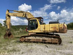 2001 KOMATSU PC400LC-6LM HYDRAULIC EXCAVATOR, ENCLOSED CAB, S/N: A85347, APPROX. HOURS 12,835,