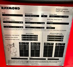2008 Raymond 3,500 Lb. Reach Truck, Model 740 R35TT, s/n 740-08-CB11210, 36v, Total Key Hours 8,981