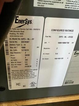 EnerSys Enforcer Battery Charger, Model EIP3HL4Y, s/n S15765876, 3-Phase
