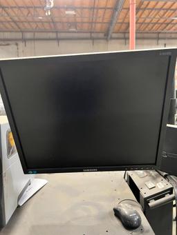 Newcastle System Mobile Pack Station w/ Zebra Printer, Model ZT410, Samsung Monitor