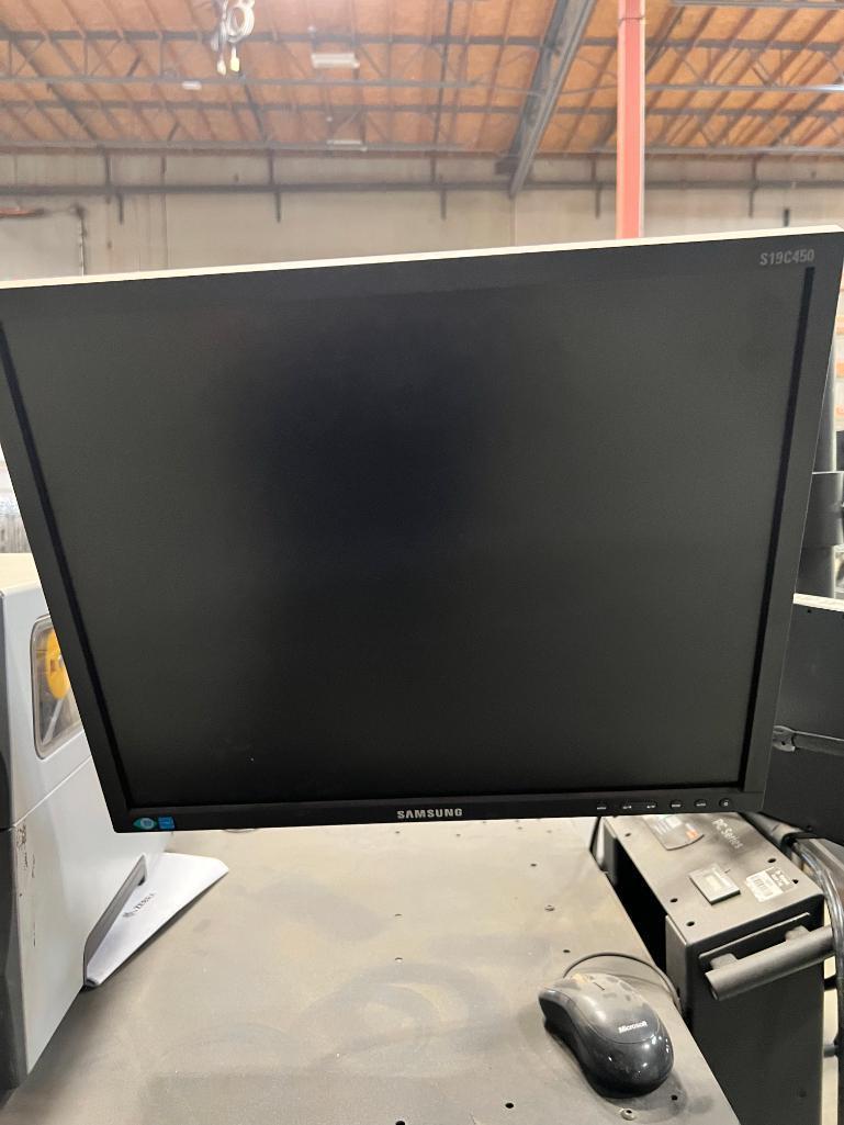 Newcastle System Mobile Pack Station w/ Zebra Printer, Model ZT410, Samsung Monitor