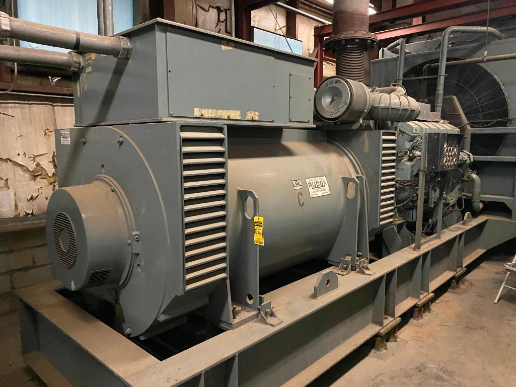 1997 LeRoy Somer 1875 KVA Generator, Type PA1006115-70-P4, w/ Mitsubishi 1769 HP V 12 Diesel Engine,