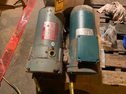 (3) Electric Motors; (1) Leeson Watt Saver 1 HP, 230/460 V, 3-PH, 1170 RPM, 56C Frame, (1) Reliance