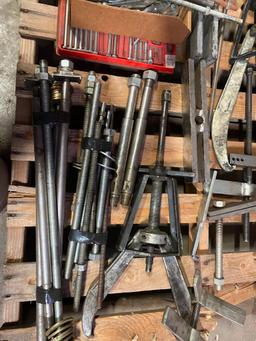 Skid of Assorted Wheel & Gear Pullers