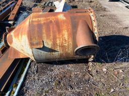 Large Lot of Scrap; Pipe, I-Beams, Catwalk Grate, & Small Silo