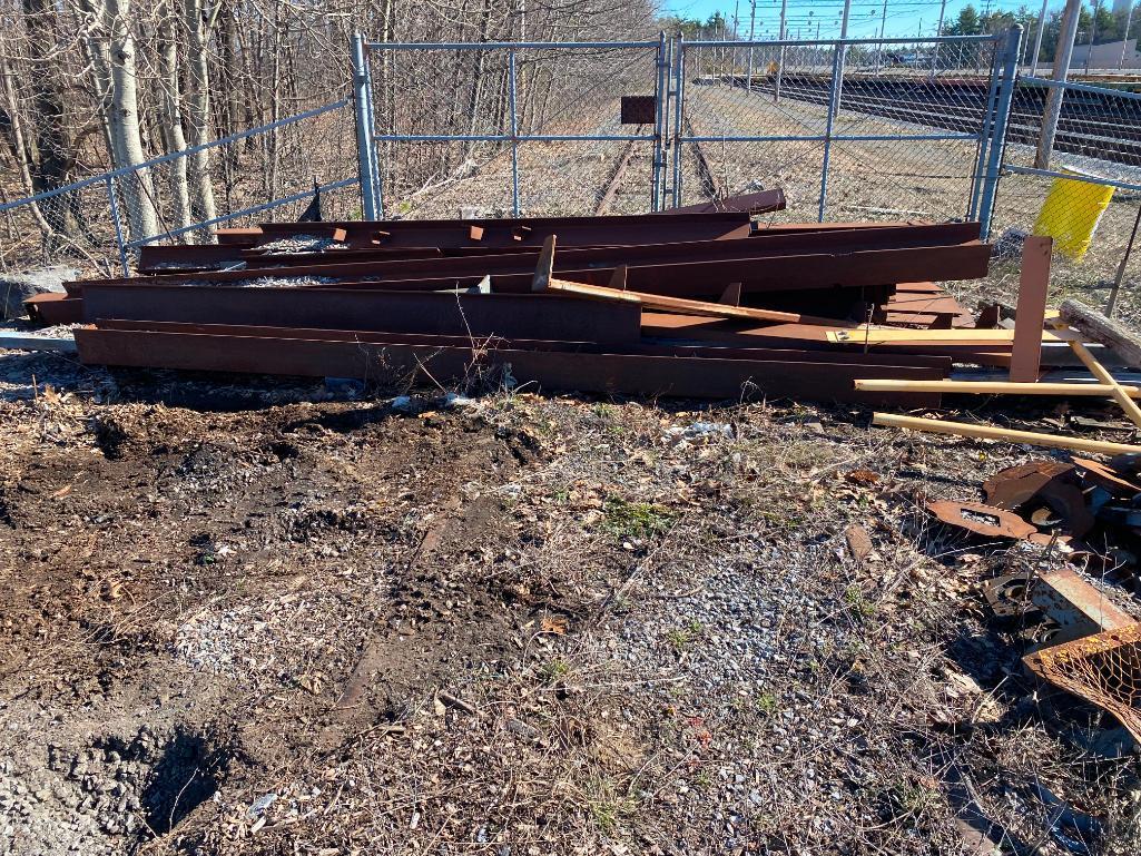 Large Lot of Scrap; Conveyor Parts, I-Beams, & Metal Decking