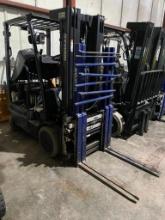 Doosan GC30E-5 Forklift, 6,000 LB. Cap., S/N FGAOM-1790-00126, 3-Stage Mast, LP, Masonry Forks, Fork