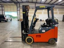 2017 Toyota 3,000-LB. Capacity Forklift, Model 8FGCU15, S/N 37356, LPG, Non-Marking Cushion Tires,