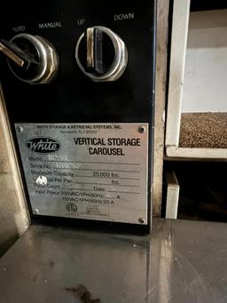 WHITE Vertical Storage Carousel, 20 Trays, Model TG2261, S/N TG6525020