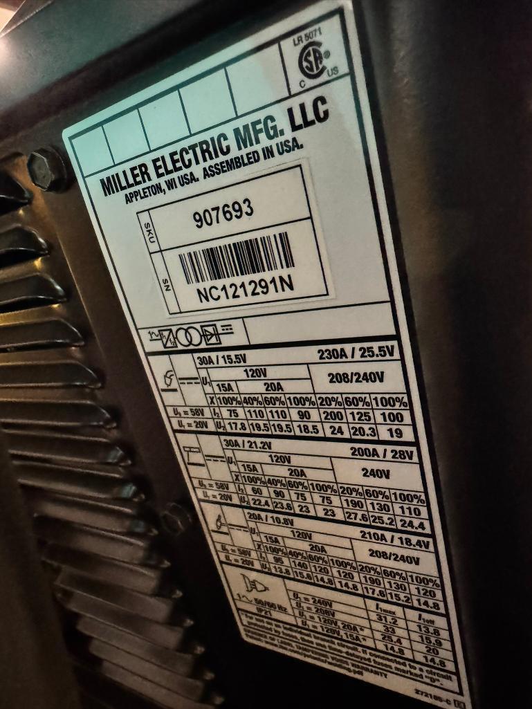 Miller Electric Welder, S/N NC121291N ($10 Loading fee will be added to buyer's invoice)