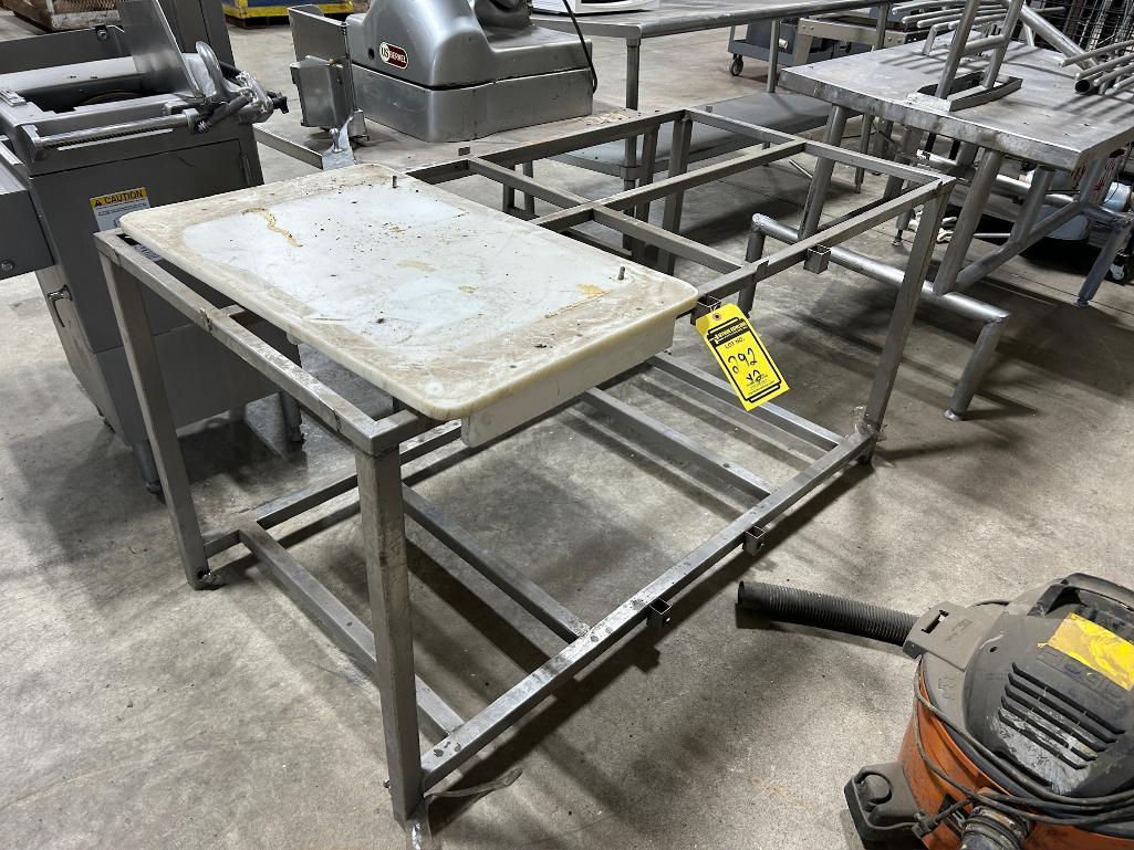 Stainless Steel Table, Stainless Steel Table Frame, & Microwave ($10 Loading fee will be added to