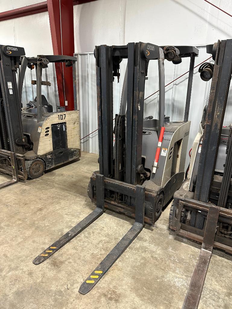 2017 Crown 3,000-LB. Capacity Dock Stocker Forklift, Model RC5525-30, S/N 1A495301, 36-Volt Battery,