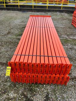 (140x) Teardrop Pallet Rack Step Beams, 144" X 4' ($70 Loading fee will be added to Buyer's invoice)