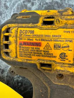 DeWalt 1/2" Cordless Drill Driver, Model DCD708, w/ (2) Batteries & (1) Charger