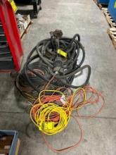 Submersible Pump, Extension Cords, Pressure Washer Hose, & Air line