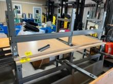 (2) Global Industrial Wood Top Workbenches, Adjustable Height, 8' X 30" ($20 Loading fee will be
