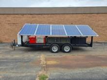 DC Solar Tandem Axle Solar Charging Generator Trailer Unit, Twin Articulating 5-Panel Renes la Solar