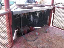 Ttailer mounted BBQ Pit with Front Fryers Large Smoker