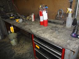 (2) Metal Worktable and contents